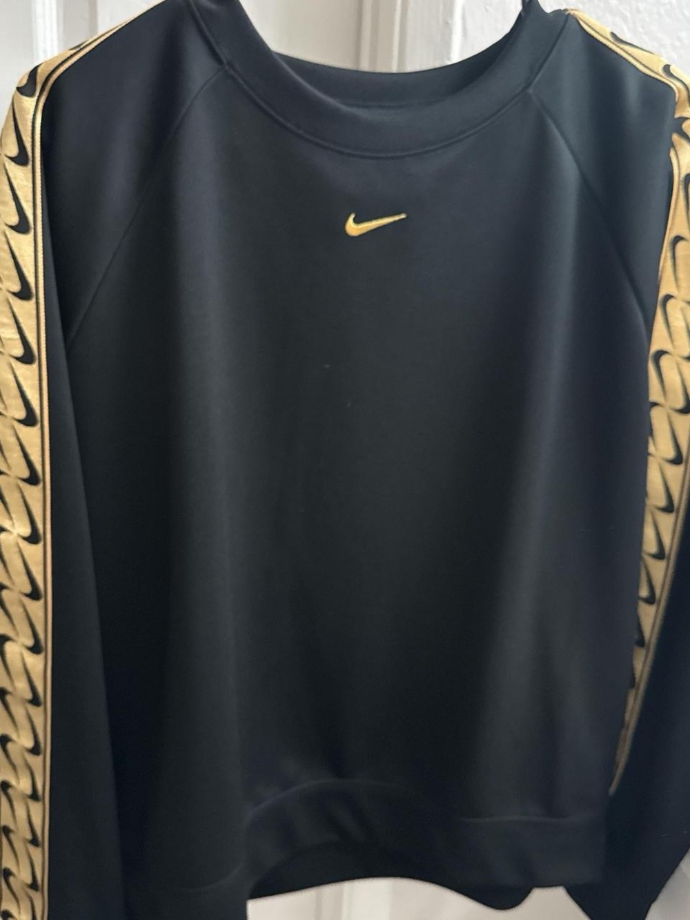 Nike Black Pullover with Gold Swoosh